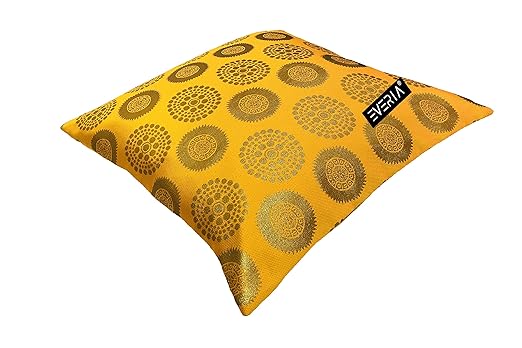 Brocade Dupion Silk Cushion Cover throw sofa case covers 24x24 Inch 5 pcs Set