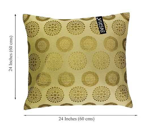 Brocade Dupion Silk Cushion Cover throw sofa case covers 24x24 Inch 5 pcs Set