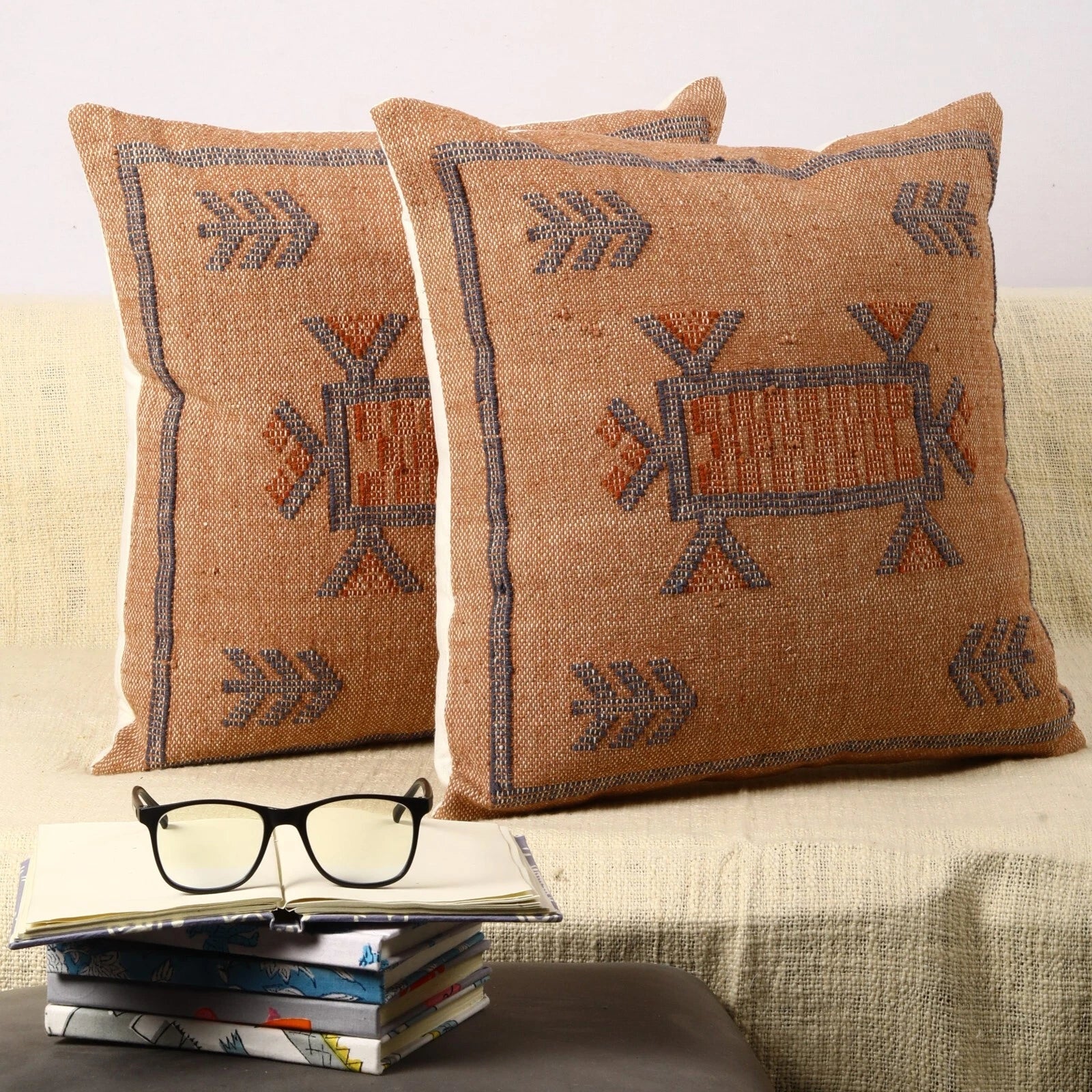 Decorative pillow cover for home decor set of 2 cotton Sabra cushion cover