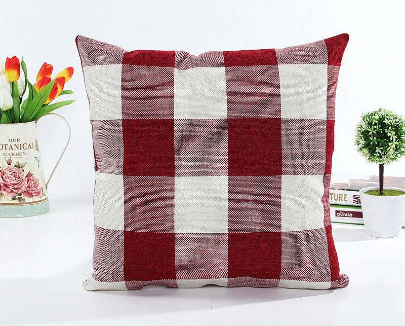Classic Linen Cotton Cushion Cover Throw Pillow Case Sofa Home Decor Bed