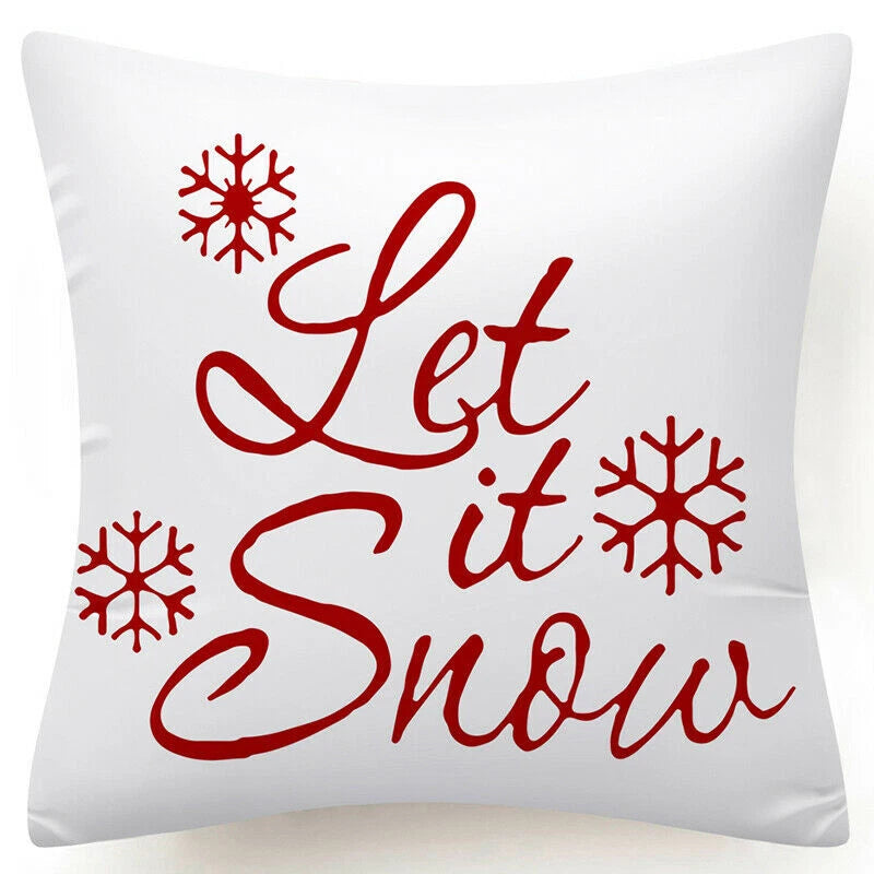 Throw PILLOW COVERS Christmas Decorative Xmas TWO-Sided Sofa Cushion Case 18x18"