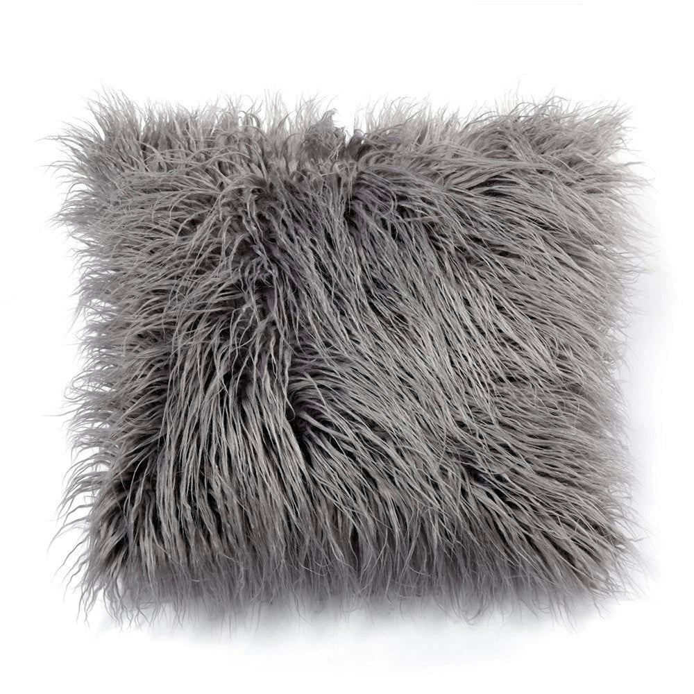 18Inch Luxury Shaggy Faux Fur Pillow Cases Fluffy Plush Throw Sofa Cushion Cover