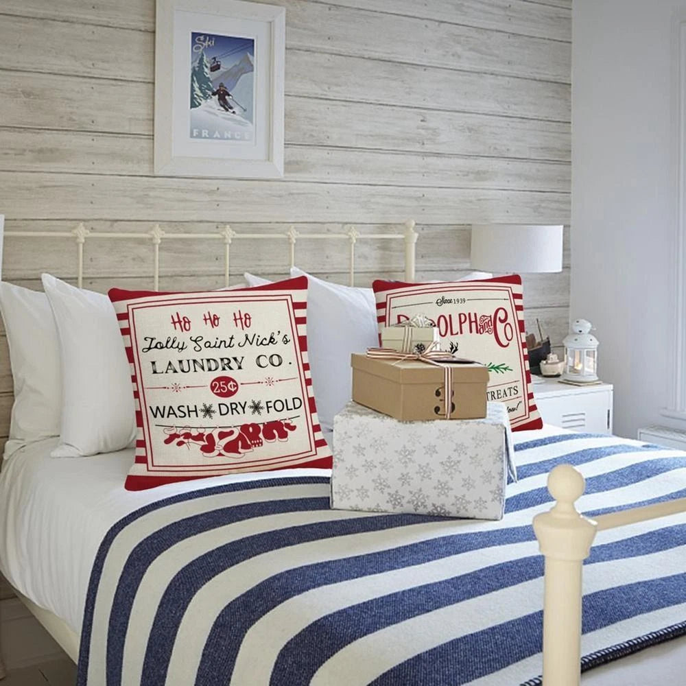 Stripe Candy Christmas Pillowcase Christmas Decor Sofa Cover Cushion Cover