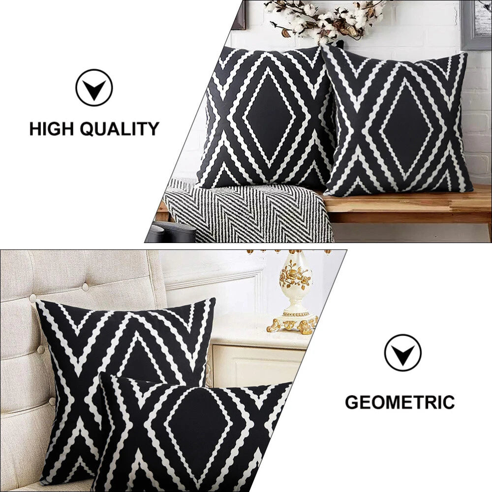 Geometric Pillow Cover Simple Sofa Cushion Pillowcase Geometry Printed Texture