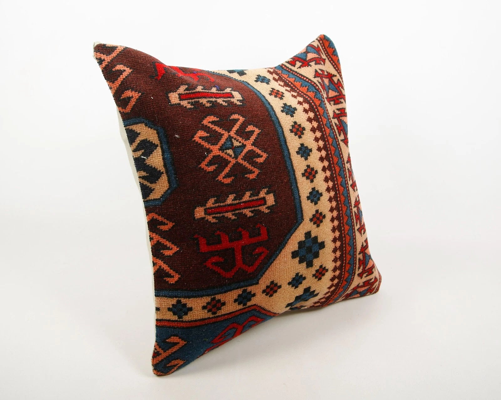 Handwoven Ethnic Cushion Case Throw Pillow Cover Kilim Turkish Pattern Cushion