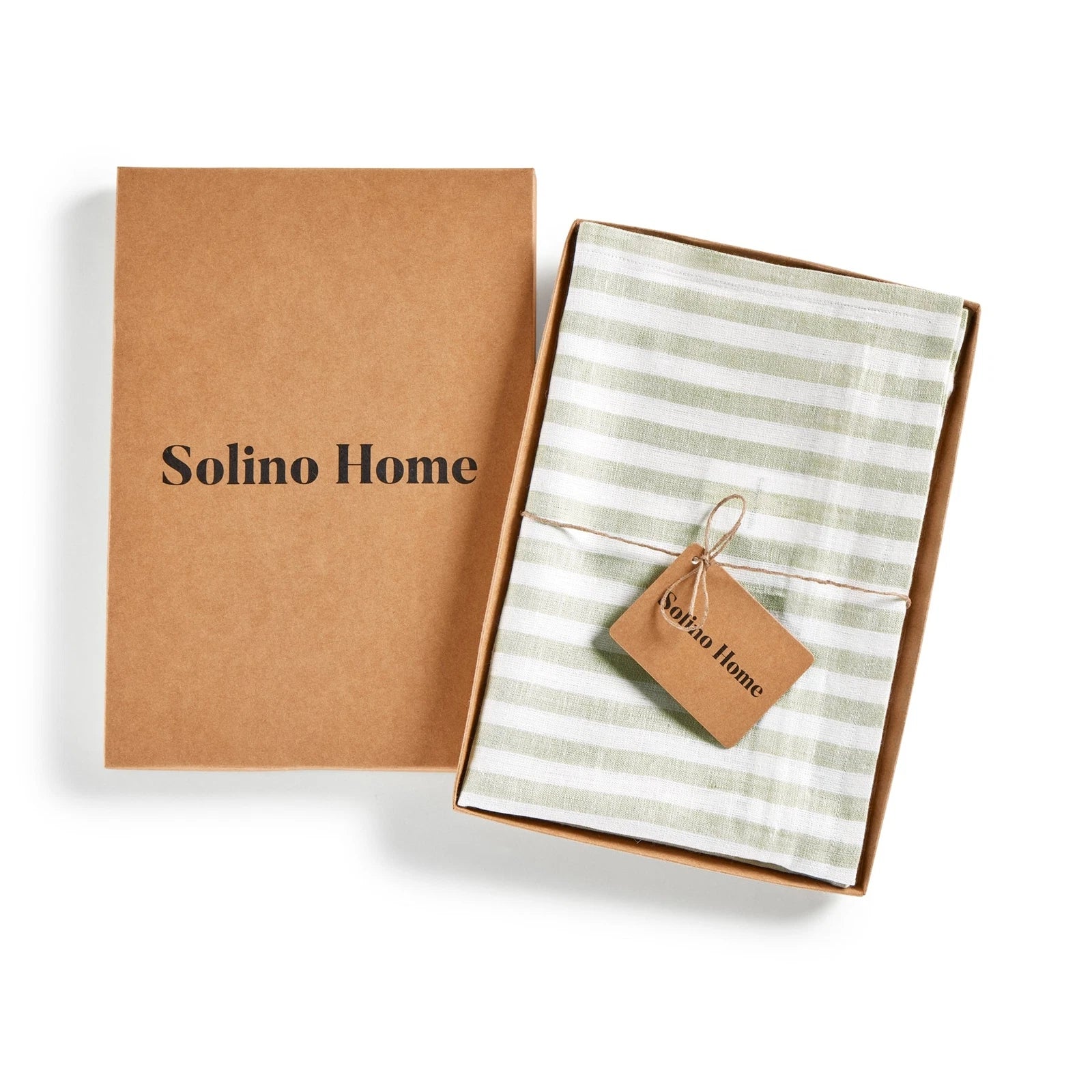 Solino Home Square Linen Pillow Cover for Cushion Couch, Sofa Bed, Santa Barbara