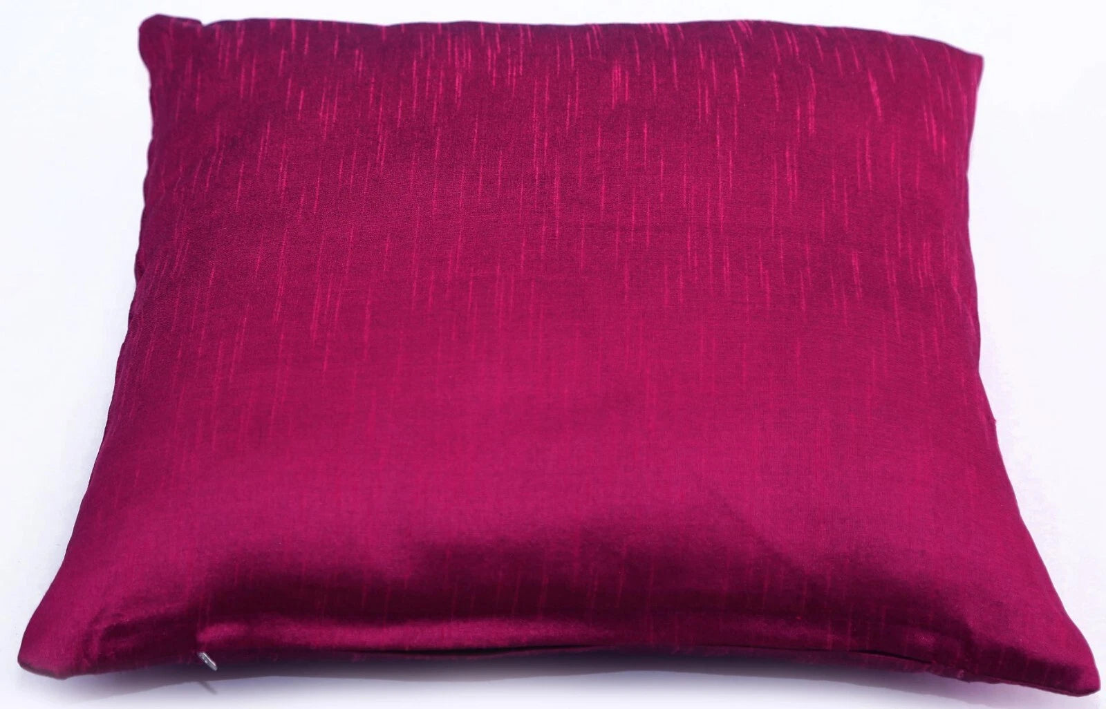 16" Square Ethnic Dupioni Silk Solid Pillow/Cushion Cover Sofa Throw Magenta