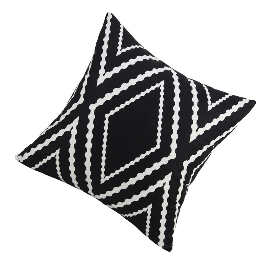 Geometric Pillow Cover Simple Sofa Cushion Pillowcase Geometry Printed Texture
