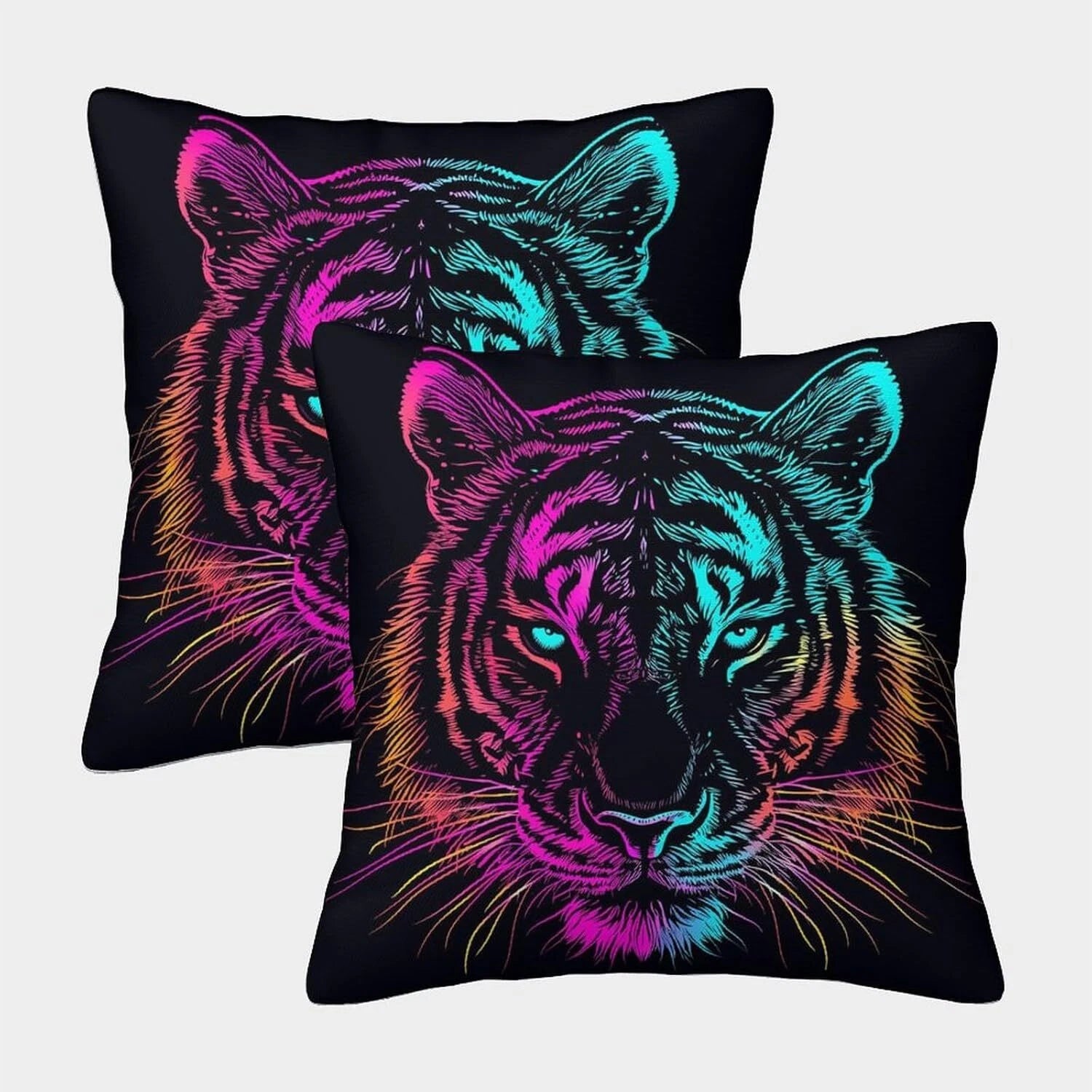 Throw Pillow Cases Set of 2 for Bed Cushions Square Pillow Cases for Car Couch
