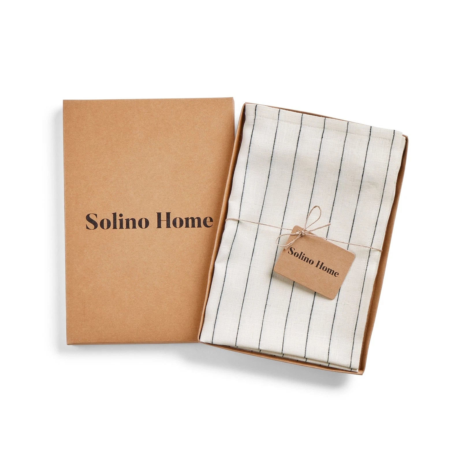 Solino Home Square Linen Pillow Cover for Cushion Couch, Sofa Bed, Santa Barbara