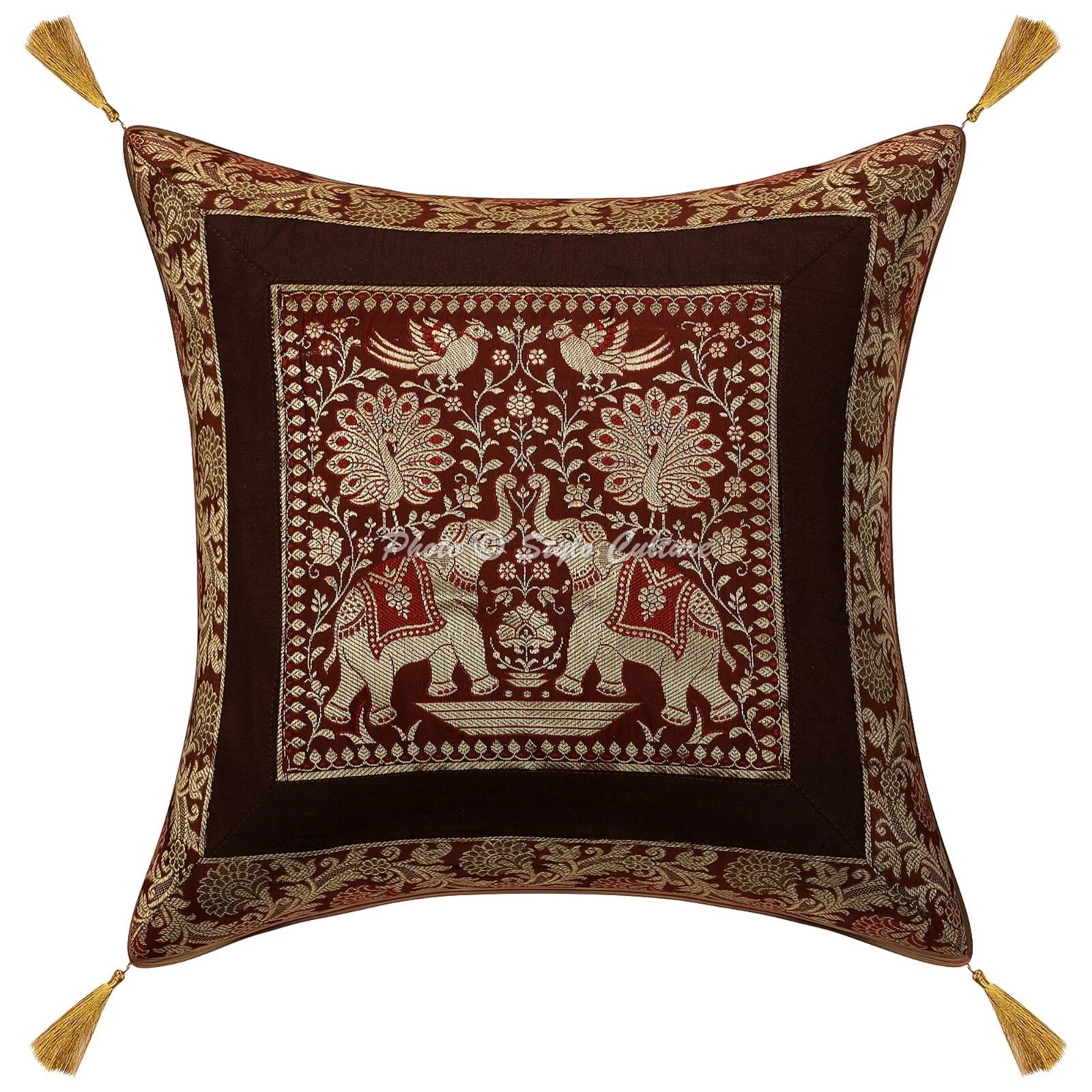 New Home Decor Brocade Jacquard 18 x 18 in Pillow Cover Case Cushion Room