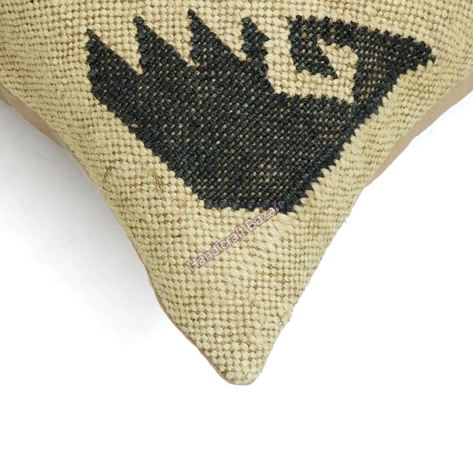 Hallway Docor Sofa Sham Pillowcase Indian Kilim Cushion Cover 2 Pc Wool jute 18"