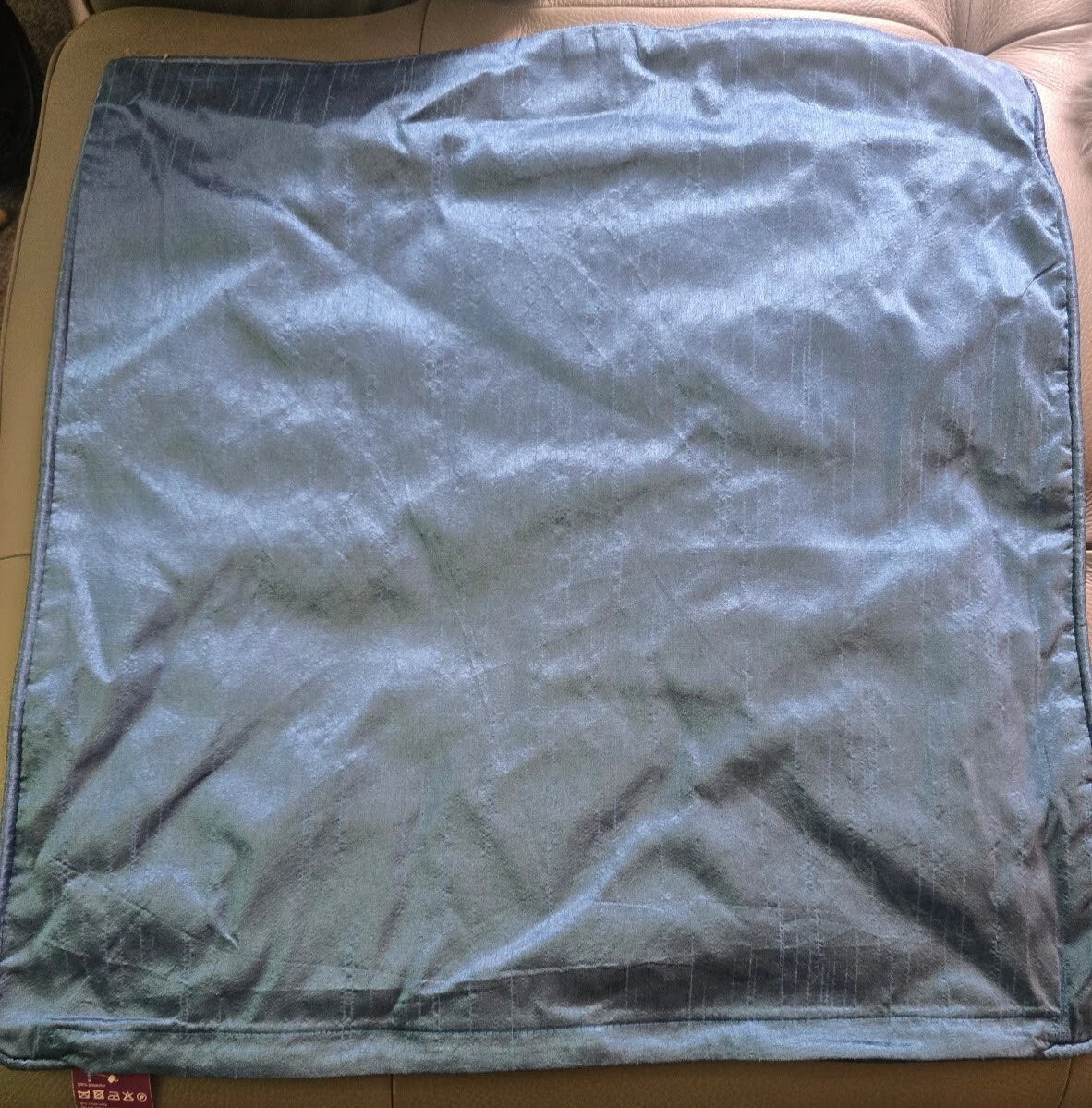 Blue Chenille Cushion Cover Shimmering Pillow Case Home Decor Sofa Bed Scatter