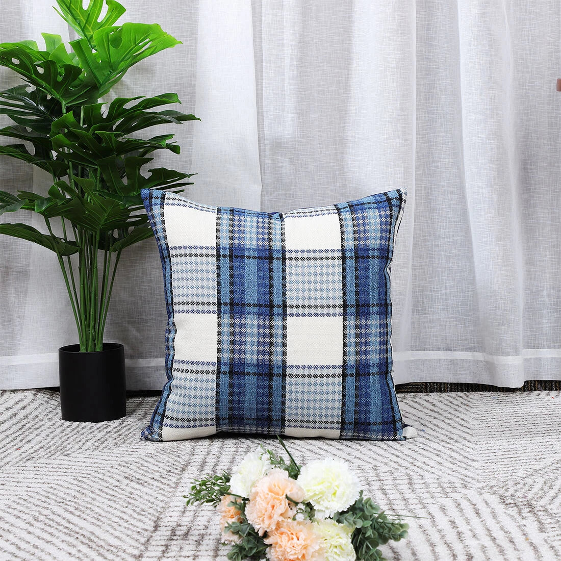 Buffalo Check Plaid Throw Pillow Case Sofa Waist Cushion Cover Office Bedding