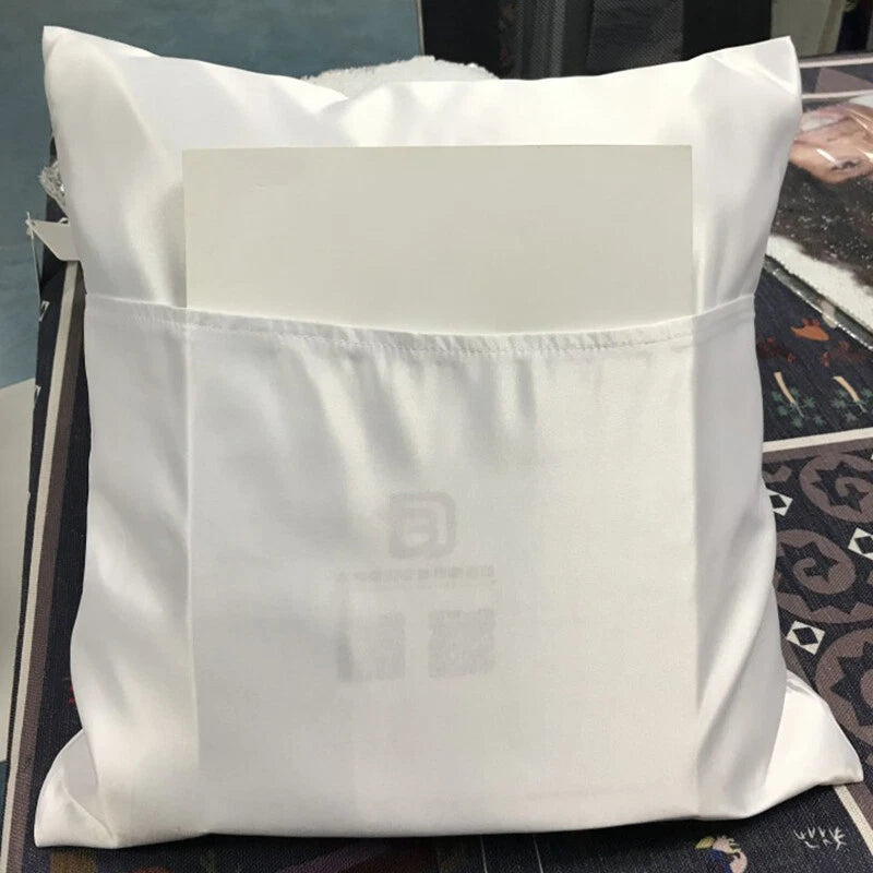1PC 16" Cushion Cover Sublimation Pocket Blank Pillow Case Cover Home Sofa Decor