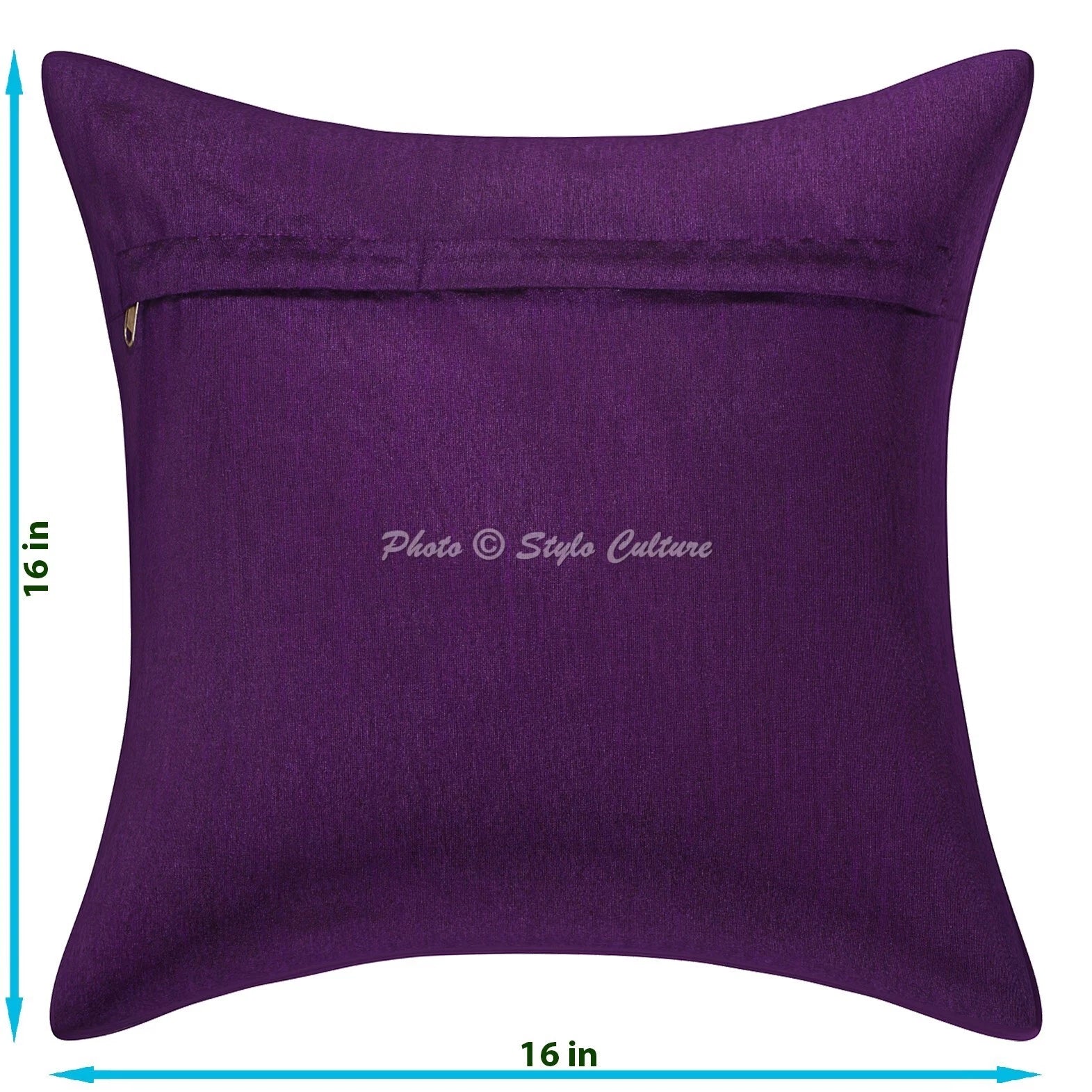 Home Decor 16 x 16 in Cushion Cover Brocade Jacquard Bohemian Pillow Case