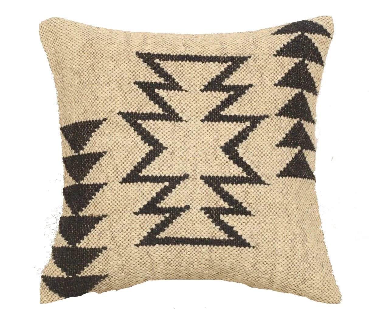 Handwoven Woll Jute Cushion Cover 18x18 Vinatge Sofa Pillow Case Kilim Chair Pad