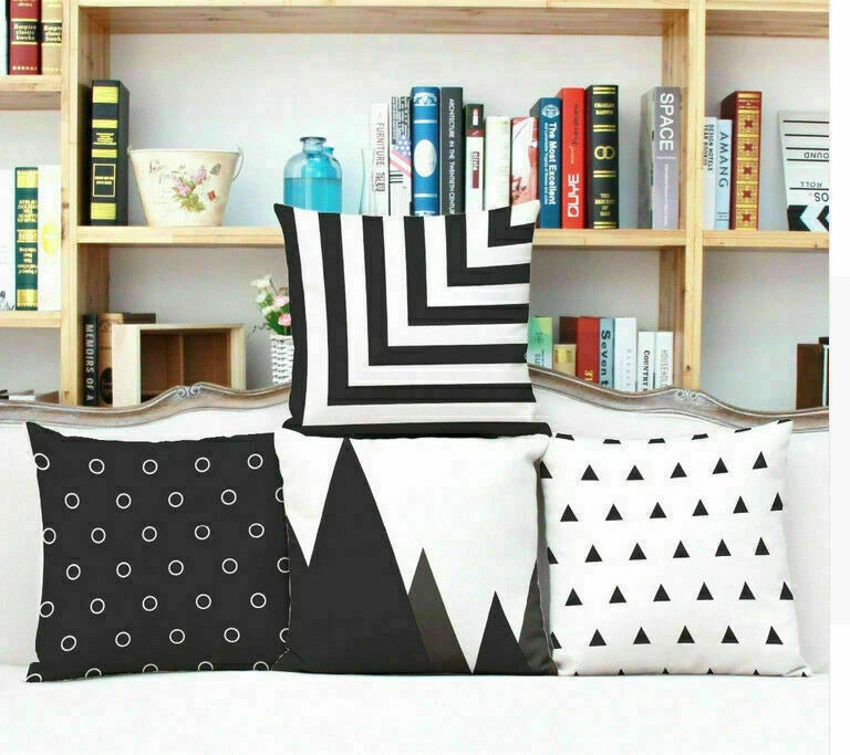 Cover Cushion Geometric pillow / Pattern 18" Case Sofa Decor