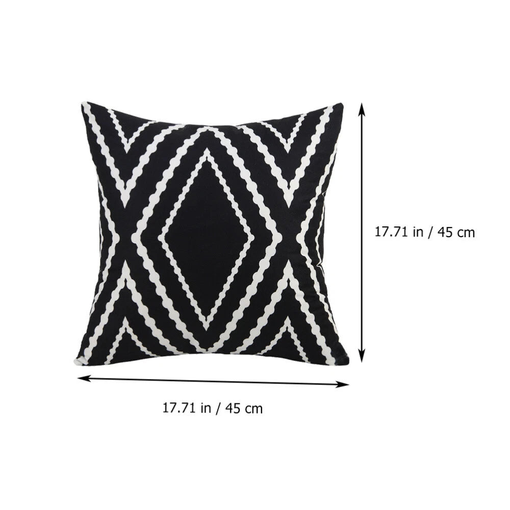 Geometric Pillow Cover Simple Sofa Cushion Pillowcase Geometry Printed Texture