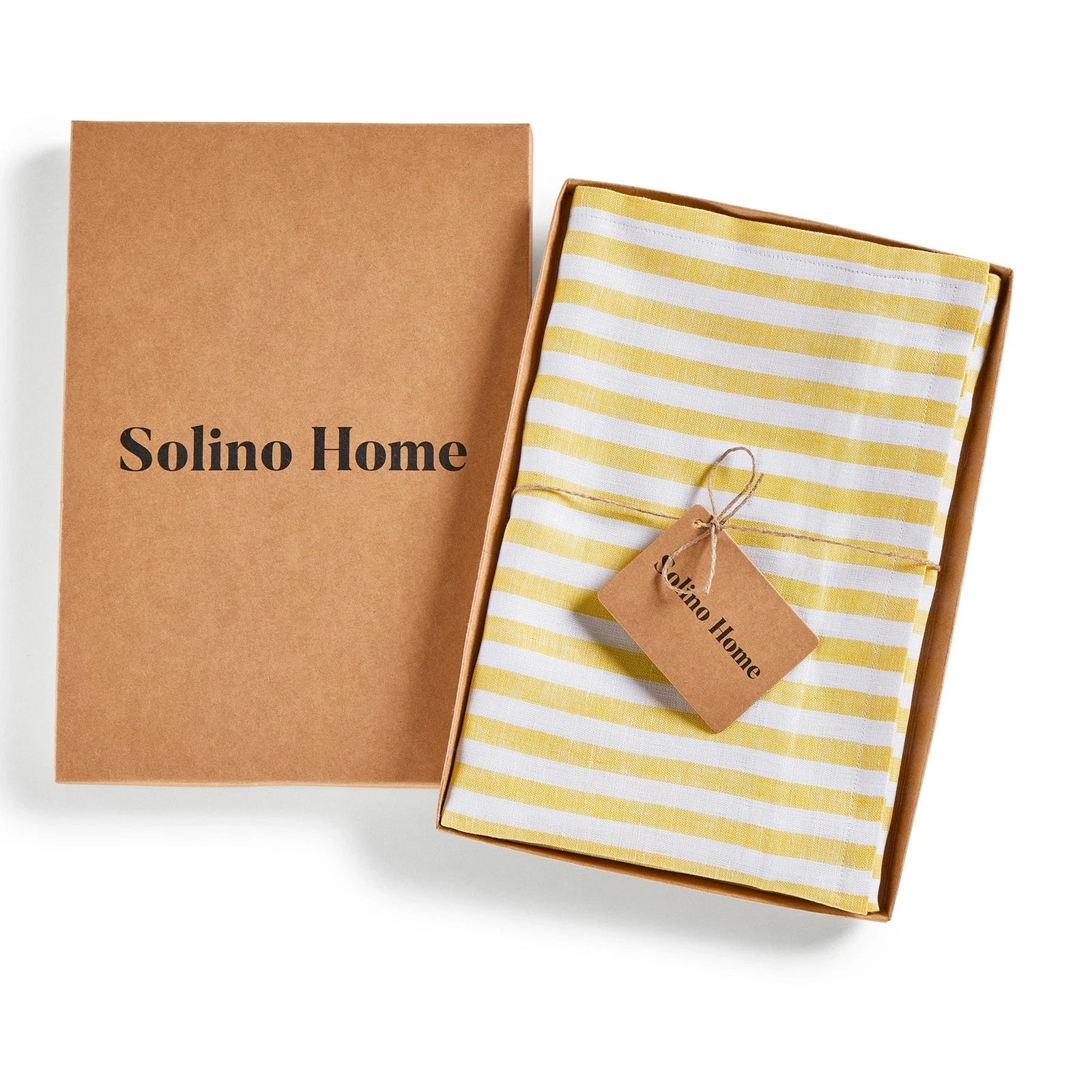 Solino Home Square Linen Pillow Cover for Cushion Couch, Sofa Bed, Santa Barbara