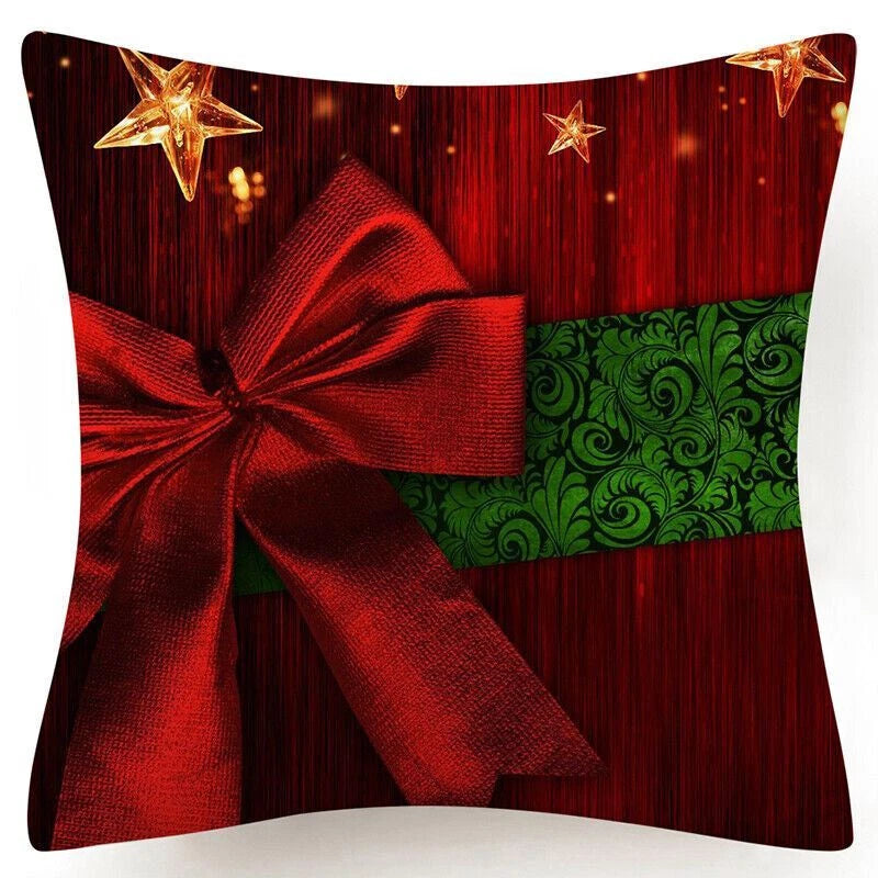 Throw PILLOW COVERS Christmas Decorative Xmas TWO-Sided Sofa Cushion Case 18x18"