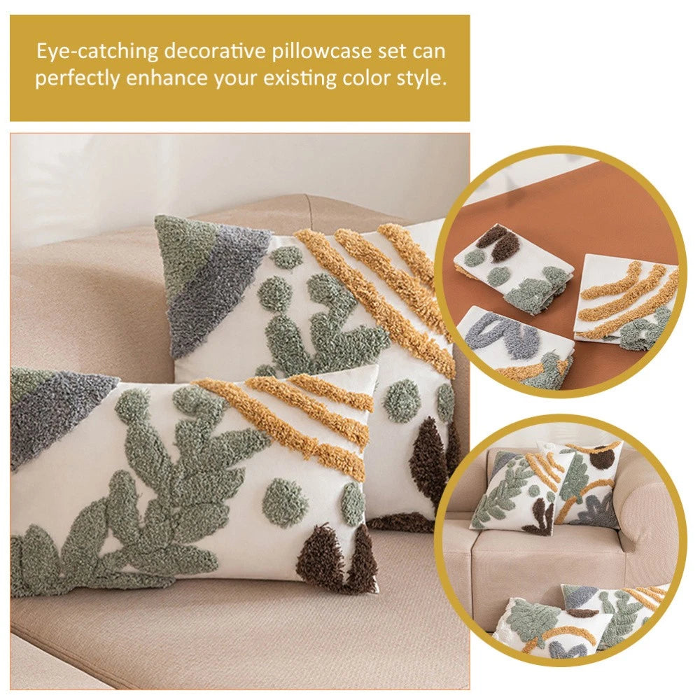 Pillow Case Cotton Cushion Covers Sofa Couch Bed Pillowcases Pattern Throw