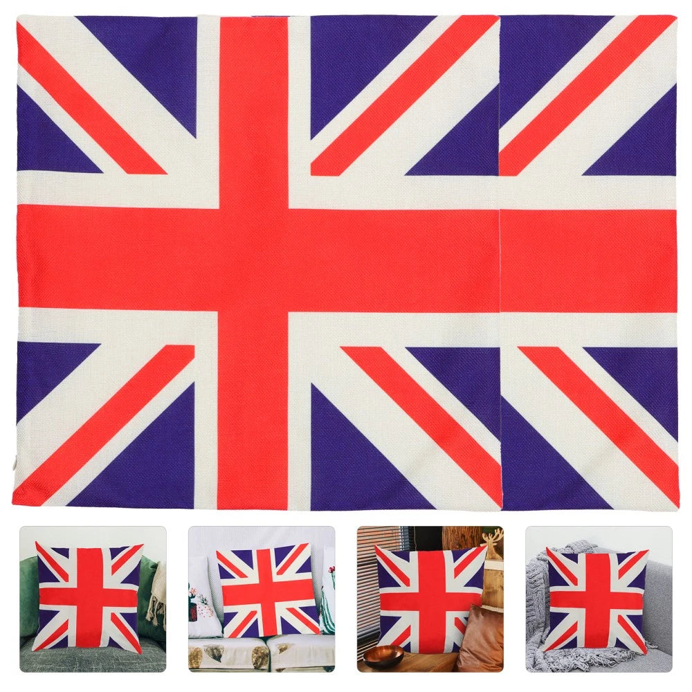 2 Pcs Cushion Cover Office Throw Pillowcase Sofa Couch Bed Pillowcases