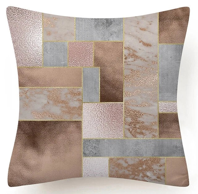 Pink Marble Throw PILLOW COVER Double Sided Sofa Decorative Cushion Cases 18x18"