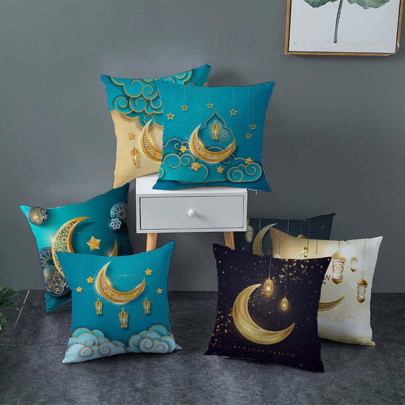 2X Cushion Cover Pillow Case Sofa Ramadan Bedroom Home Decorative Pillowcase