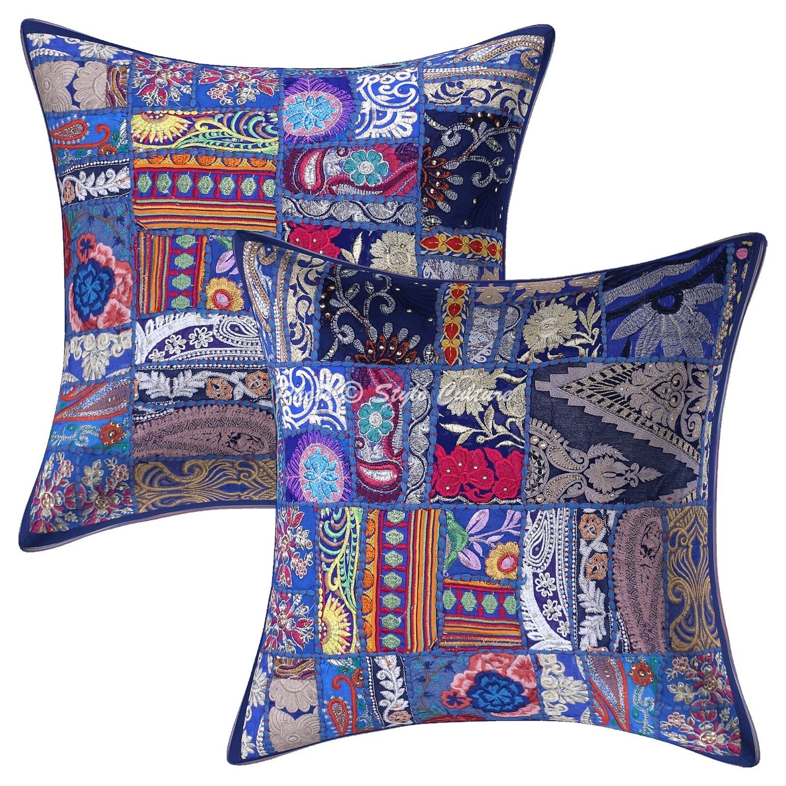 Cushion Cover Handmade Ethnic Vintage 20 x 20 in Hippie Sofa Car Pillow Case