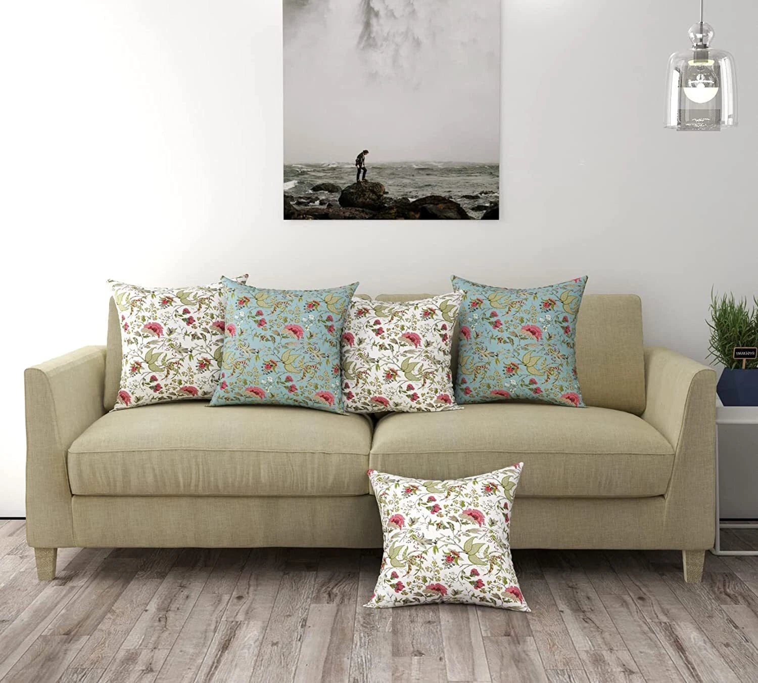 Cotton Cushion Covers Only for Sofa and Diwan 16x16 inch