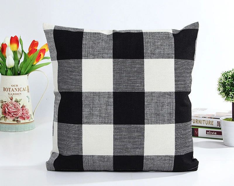 Classic Linen Cotton Cushion Cover Throw Pillow Case Sofa Home Decor Bed