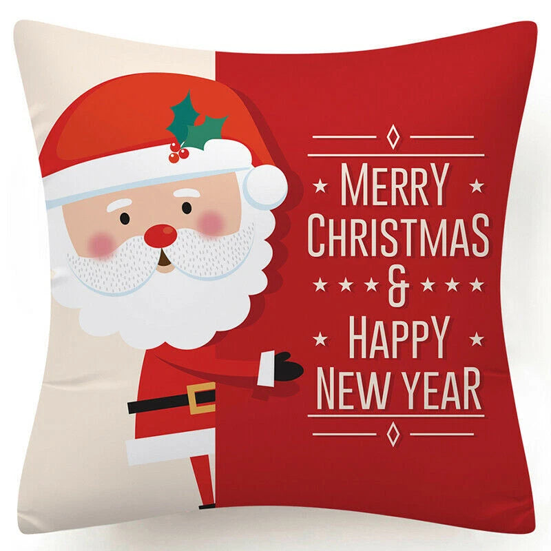 Throw PILLOW COVERS Christmas Decorative Xmas TWO-Sided Sofa Cushion Case 18x18"