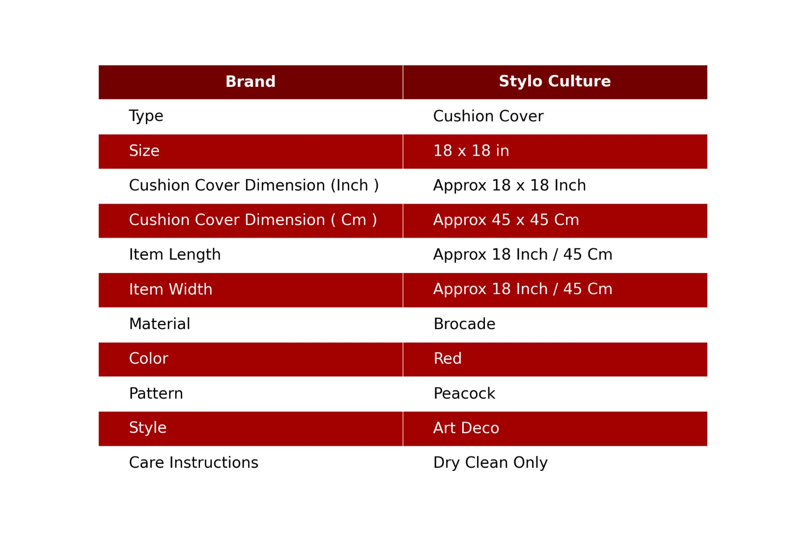 Pillow Cover Handcrafted Brocade Jacquard Decor Car Sofa Cushion Case 18 x 18 in