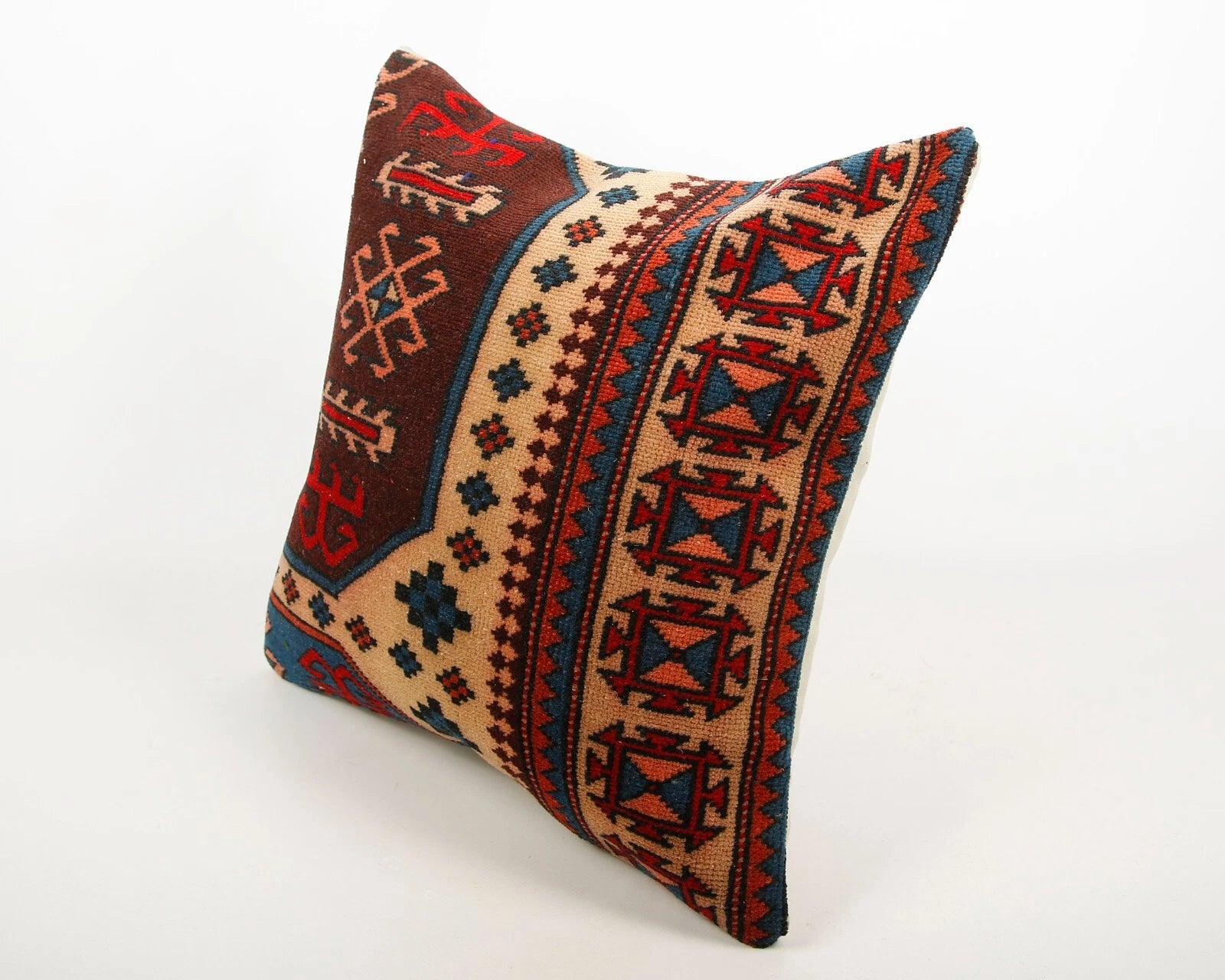 Handwoven Ethnic Cushion Case Throw Pillow Cover Kilim Turkish Pattern Cushion
