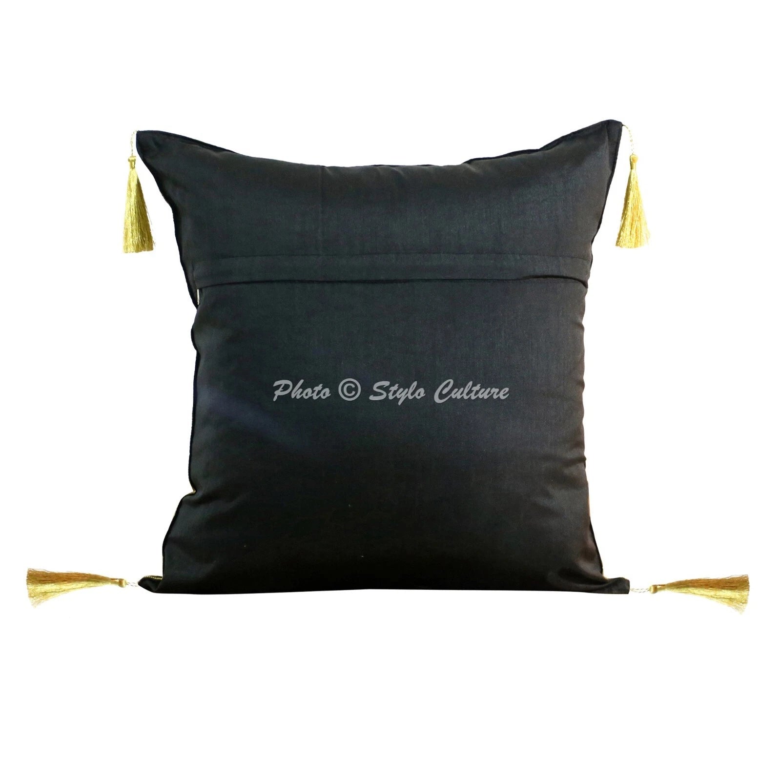 Home Decor 18 x 18 in Cushion Cover Brocade Jacquard Elephant Pillow Case