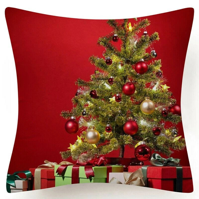 Throw PILLOW COVERS Christmas Decorative Xmas TWO-Sided Sofa Cushion Case 18x18"