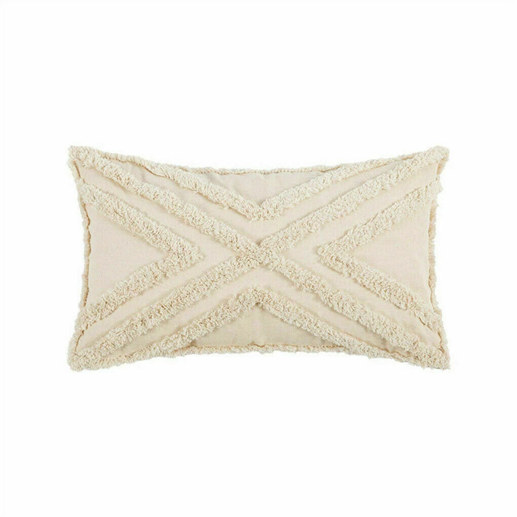 Boho Moroccan Throw Pillow Covers w/ Tassel Tufted Sofa Bed Cushion Cases Home