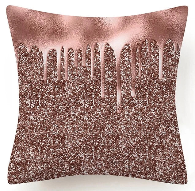 Pink Marble Throw PILLOW COVER Double Sided Sofa Decorative Cushion Cases 18x18"