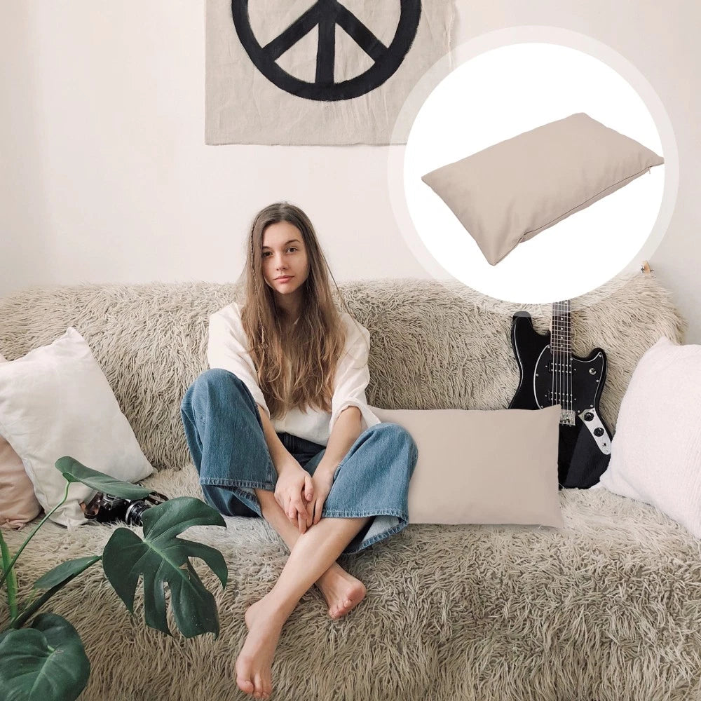 2 Pcs Waterproof Throw Pillowcase Outdoor Cover Sofa Cushion Covers