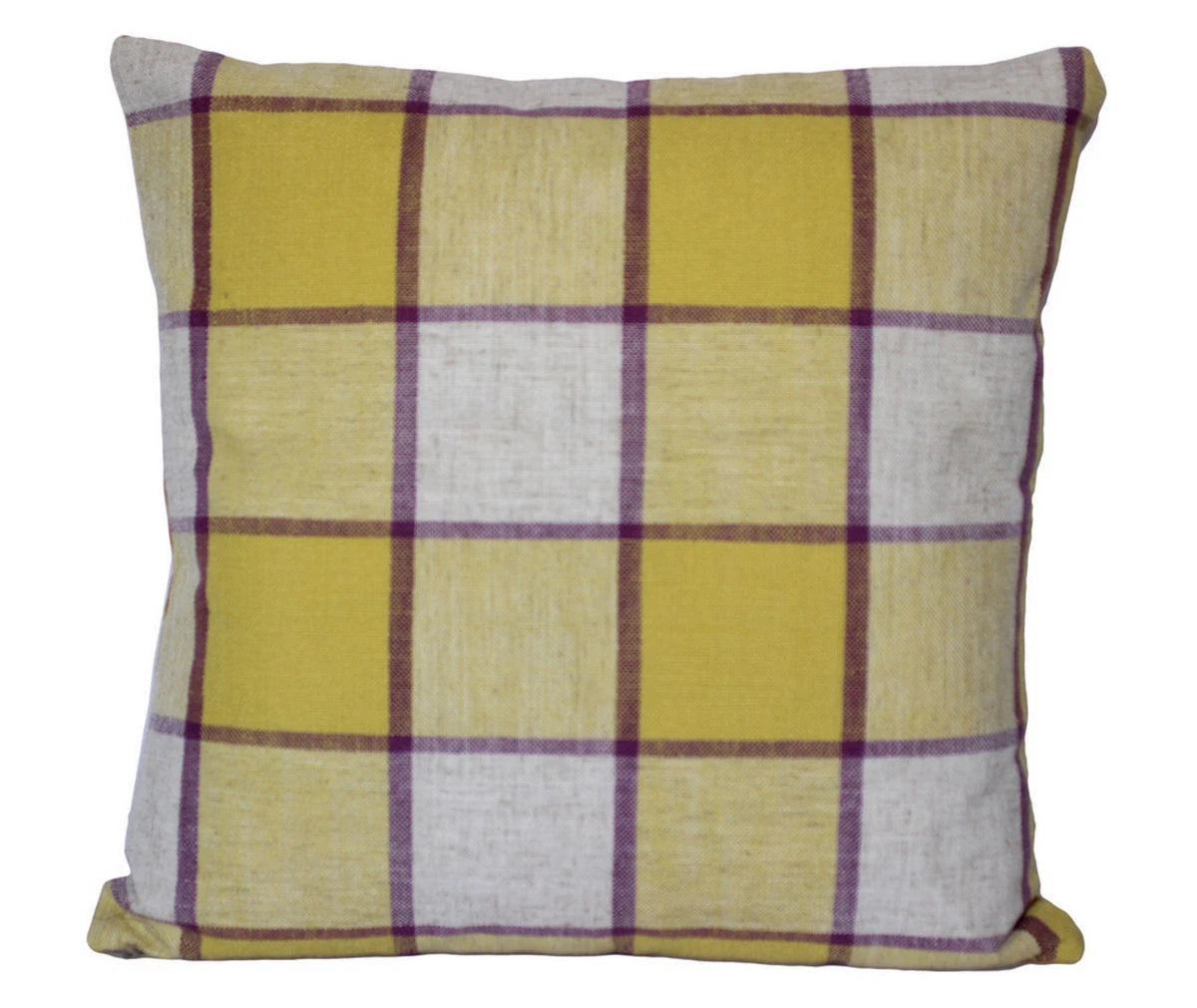 Elegant Check Print Square 16” x 16” Cushion Cover Pillowcase for Sofa Bed Couch