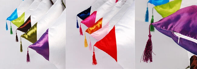 16" Sublimation Blank Pillow Case w/ Tassel Ball DIY Printed Home Sofa Bed Decor