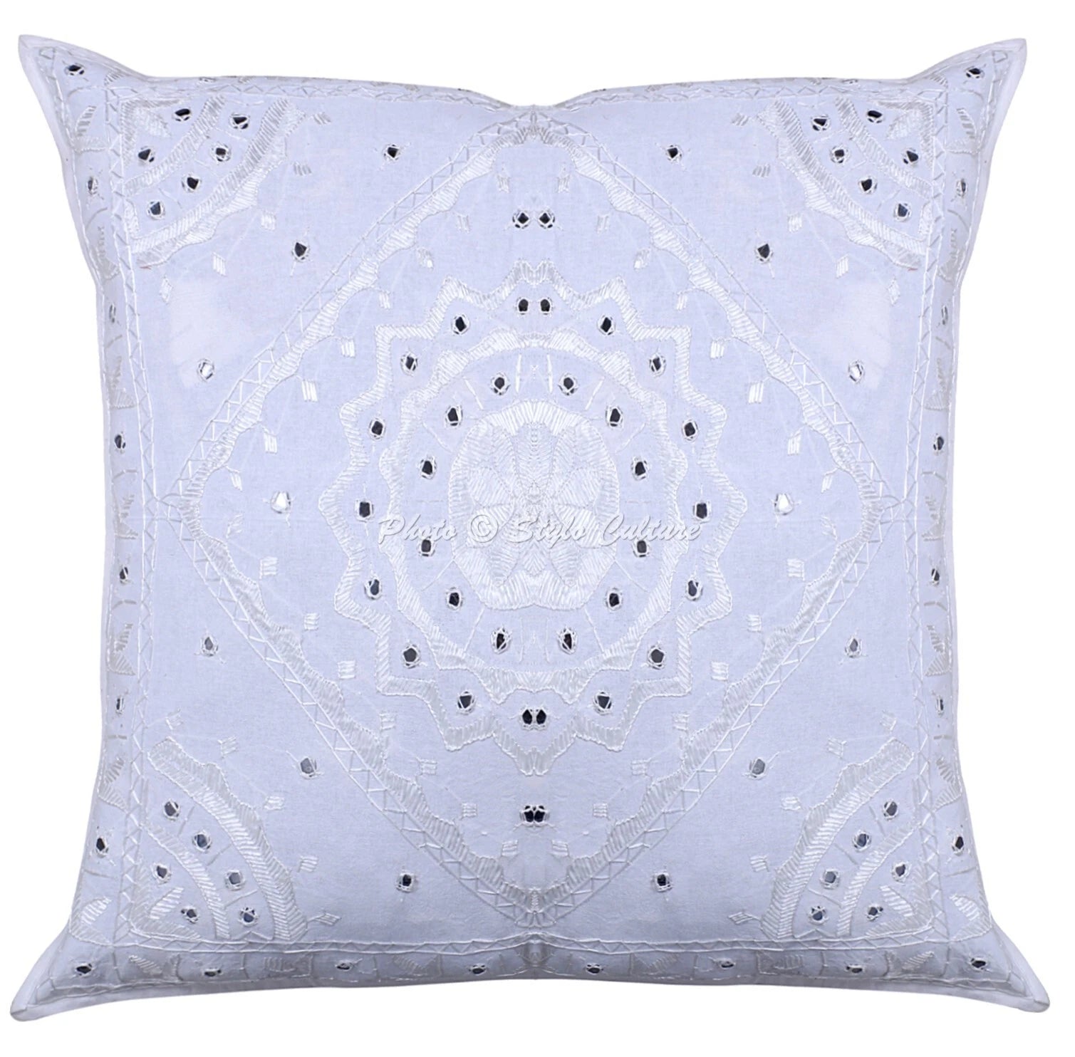 Decorative Home Decor 60 x 60 cm Boho Cushion Cover Embroidered Sofa Pillow Case