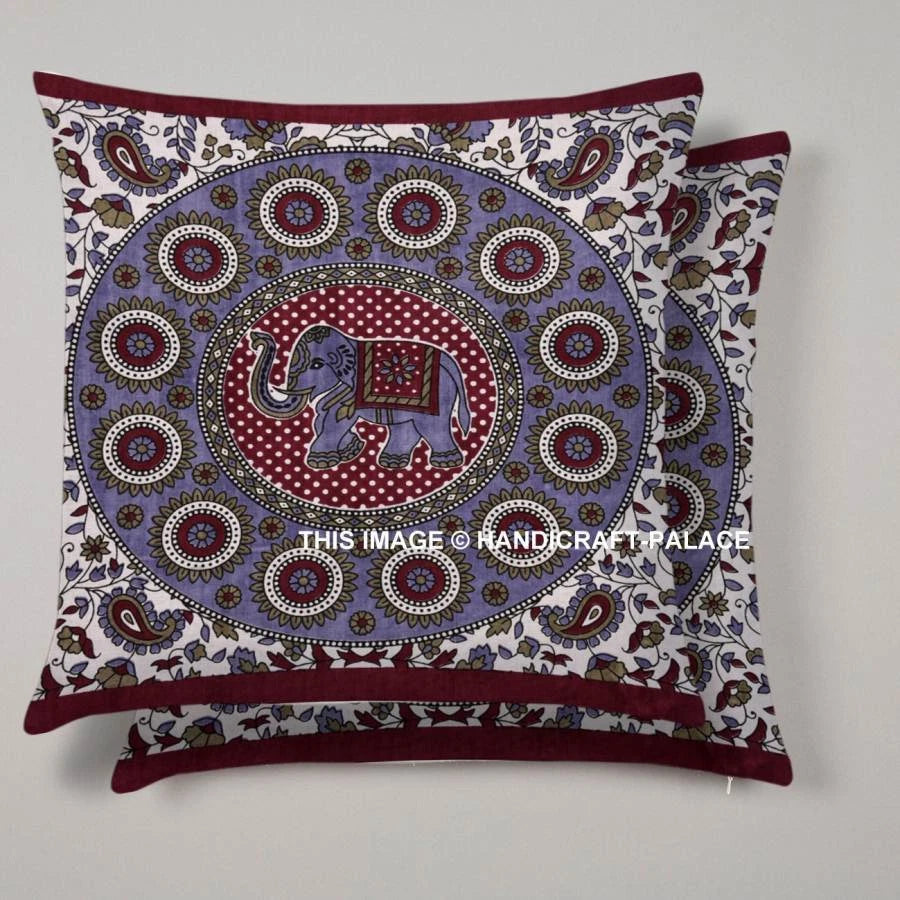 Indian Peacock Mandala Cushion Cover Square Floor Pillow Large Sofa Bed Decor