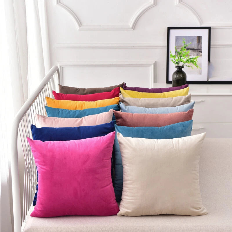 40*40cm Pillowcase Velvet Pillow Cover Soft Square Cushion Case Sofa Sleeper Hot