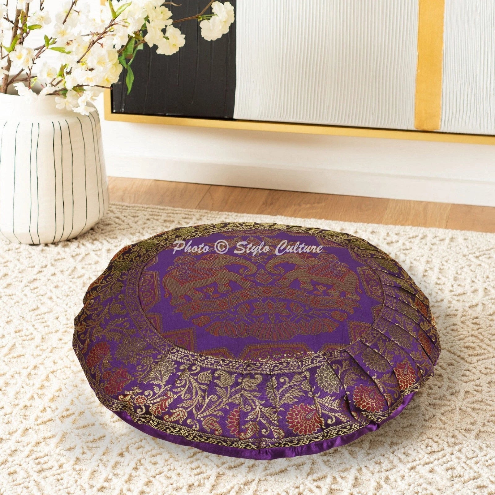 Home Decor Bohemian Brocade Jacquard 17 x 17 in Pillow Cover Case Cushion Room