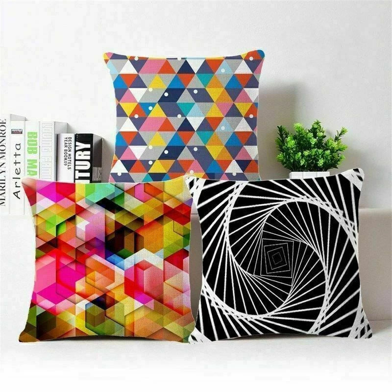 Home Leaning Cushion Geometric Pillow Printing Sofa Decoration