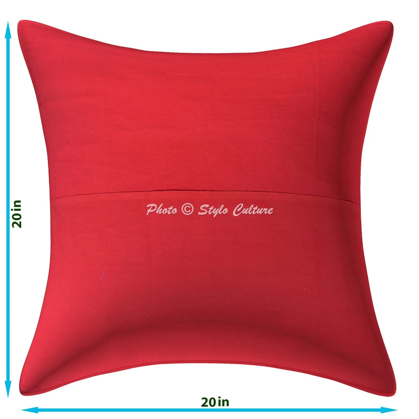 Ethnic Cushion Cover Handmade Vintage 20 x 20 in Hippie Sofa Car Pillow Case