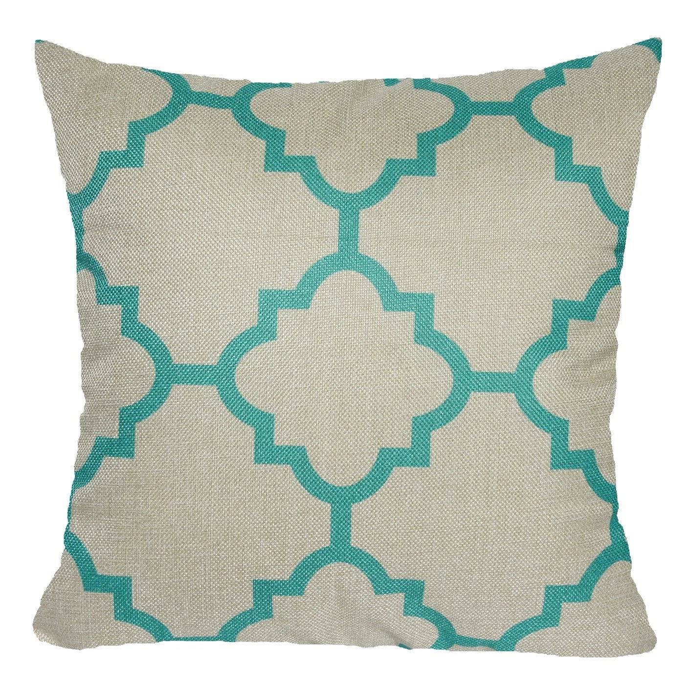 Vintage Turquoise Linen PILLOW COVER Sofa Home Decor Bed Cushion Case 18x18" USA