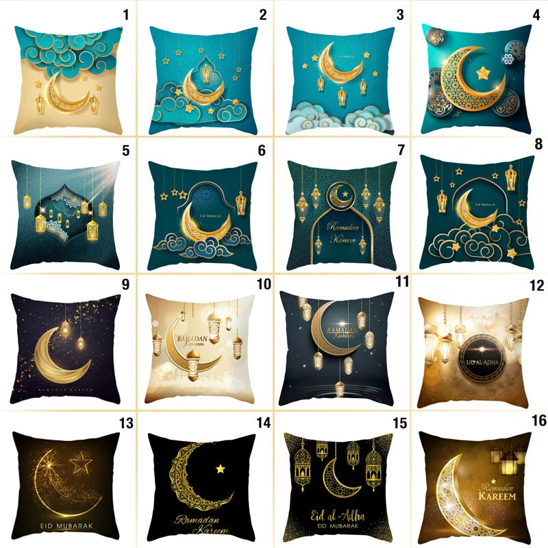 2X Cushion Cover Pillow Case Sofa Ramadan Bedroom Home Decorative Pillowcase